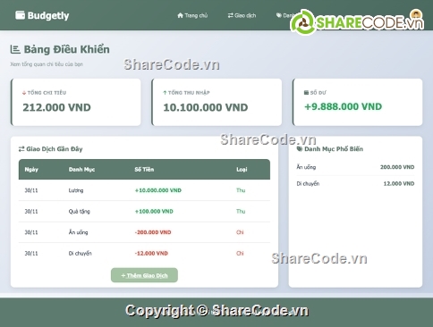 Website quản lý,MVC,chi tiêu,quản lý chi tiêu,.NET